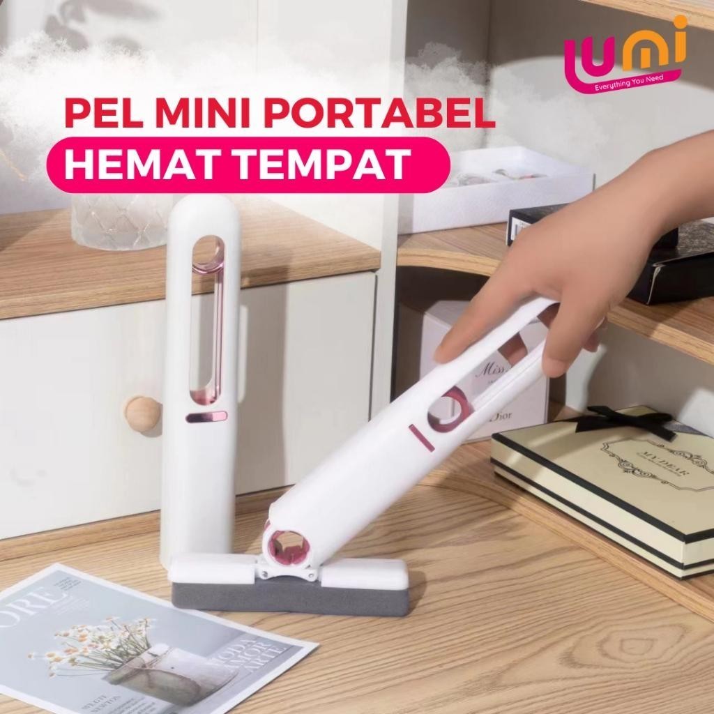 Alat Pel Pembersih Ruangan Home Car Portable Elektrik Mini Mop Multifungsi Minimalis Hands free Sque