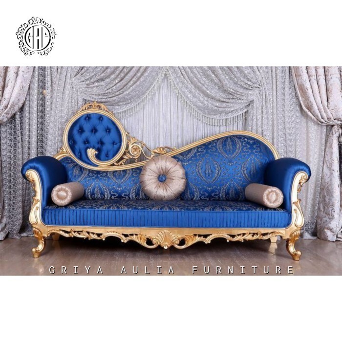 Sofa malas mewah ukiran Jepara finishing gold sofa Cleopatra