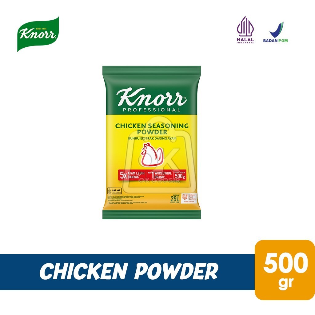 

Knorr Chicken Seasoning Powder / Bumbu Ekstrak Daging Ayam (Pouch 500 gr)