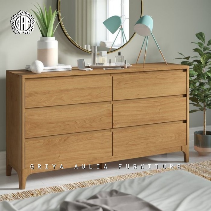 CABINET DRAWER KAYU JATI - BUFFET MINIMALIS LACI - BUFET DRAWER JATI