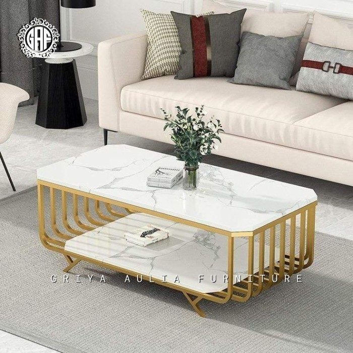 COFFE TABLE MARMER - MEJA TAMU MARMER ALAMI - MEJA COFFEE TOP MARMER