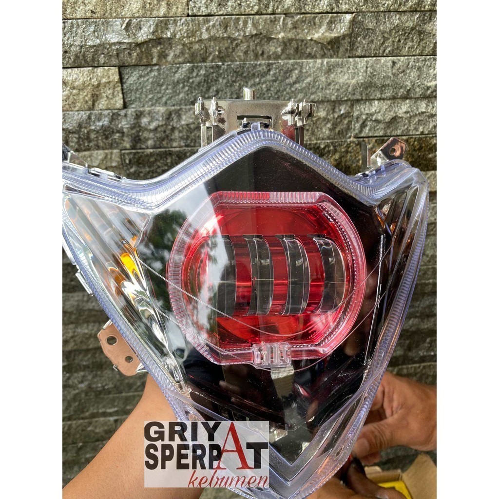 REFLEKTOR LAMPU DEPAN SATRIA FU NEW FACELIFT BILED PROJIE 4 LENSA