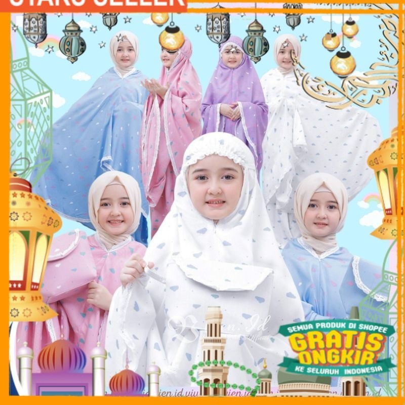 vien.id - Mukena Anak Tanggung umur 8 9 10 11 12 tahun Katun Rayon / Mukena anak 2in1 Terbaru LILAC 