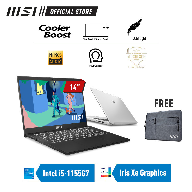 MSI Modern 14 C11M i5-1155G7 8GB 512GB iRiS Xe GRAPHICS 14" FHD W11