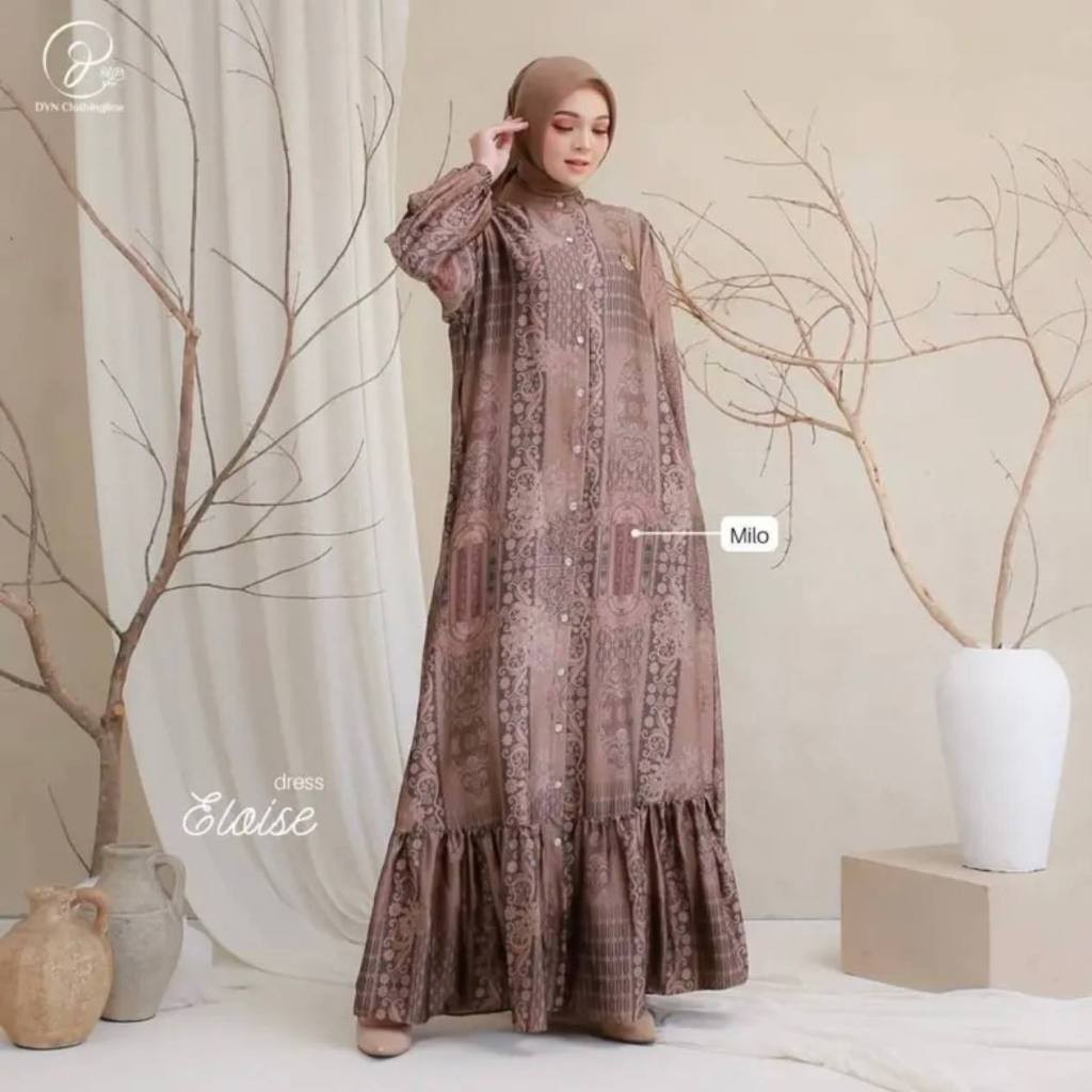 New Baju Dress Muslim wanita Gamis Pesta Kondangan Dior Silk Busui Premium Modern Kekinian