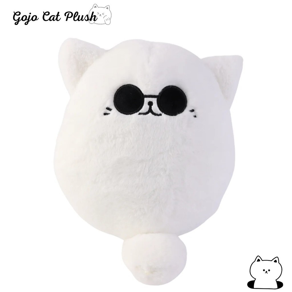 40cm Soft Gojo Cat Plush Pillow Hot Anime Sunglasses White Cat Plushies Toys Stuffed Animals Doll Ho
