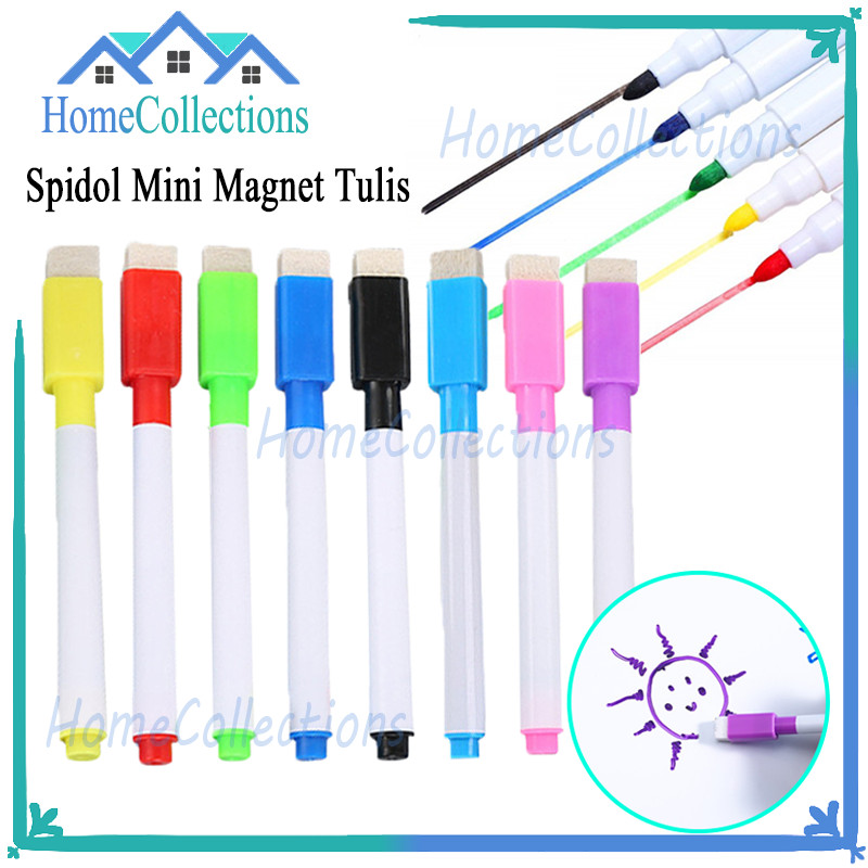 

Sepidol Warna Warni Wipe And Clean/Spidol Warna Whiteboard dengan Penghapus/Spidol Mini Magnet Tulis