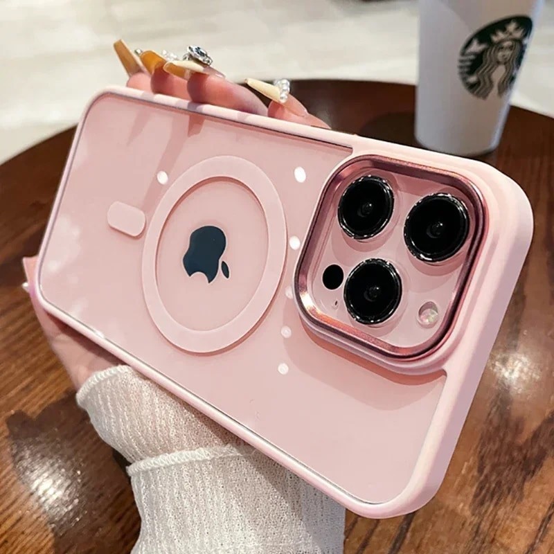 Magsafe Case for iPhone 16 15 14 13 12 11 Pro Max 15 16 Plus Luxury Epidemic Pink casing iPhone 11 1