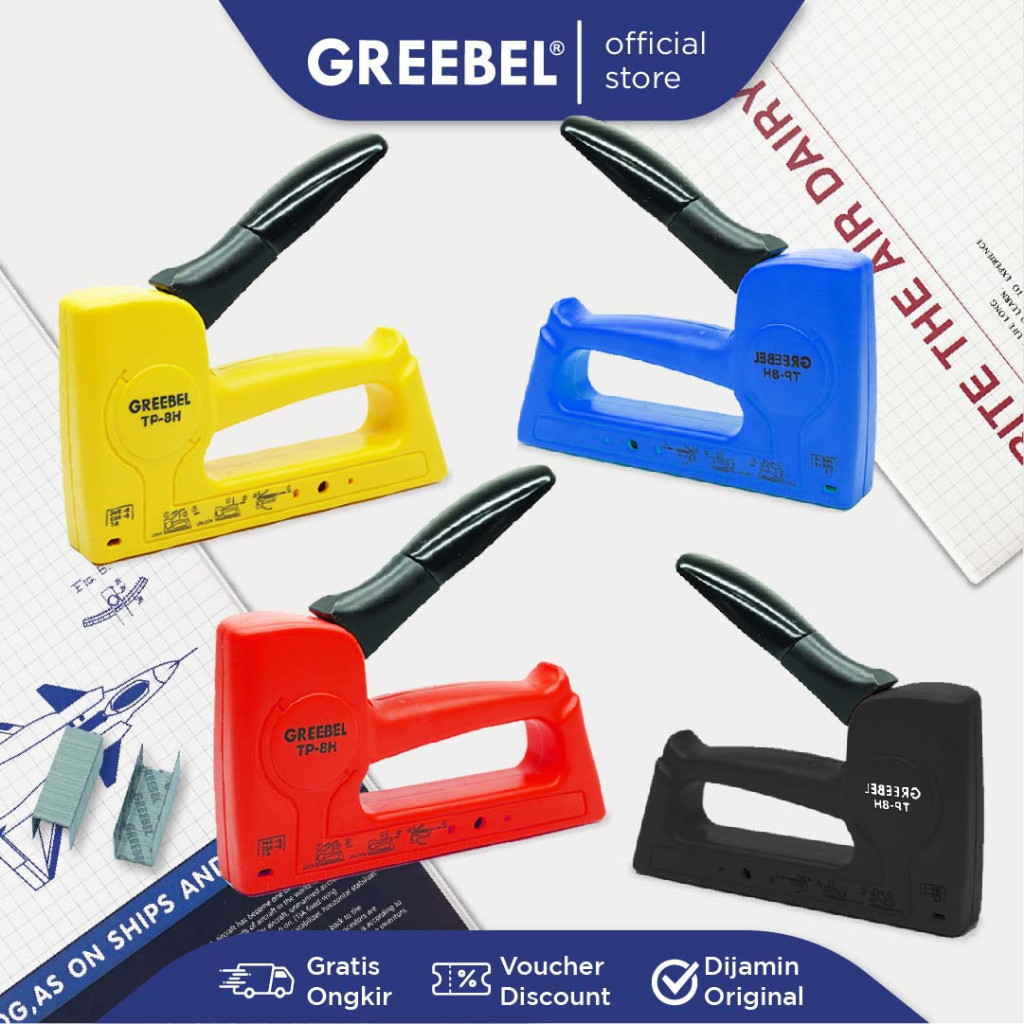 

Staple Tacker Greebel TP-8H / Stapler Tembak Hekter, Necis jok, Sofa Greebel TP-8H