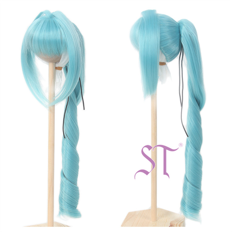 Yunzhou Wig boneka BJD pabrik grosir kualitas tinggi lembut suhu tinggi rambut sintetis Wig boneka b