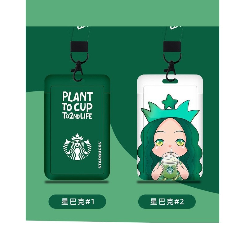 

Starbucks Gantungan Name Tag ID Card Holder Gantungan Kartu Nama / Tali ID Card / Tempat Kartu ID Card holder