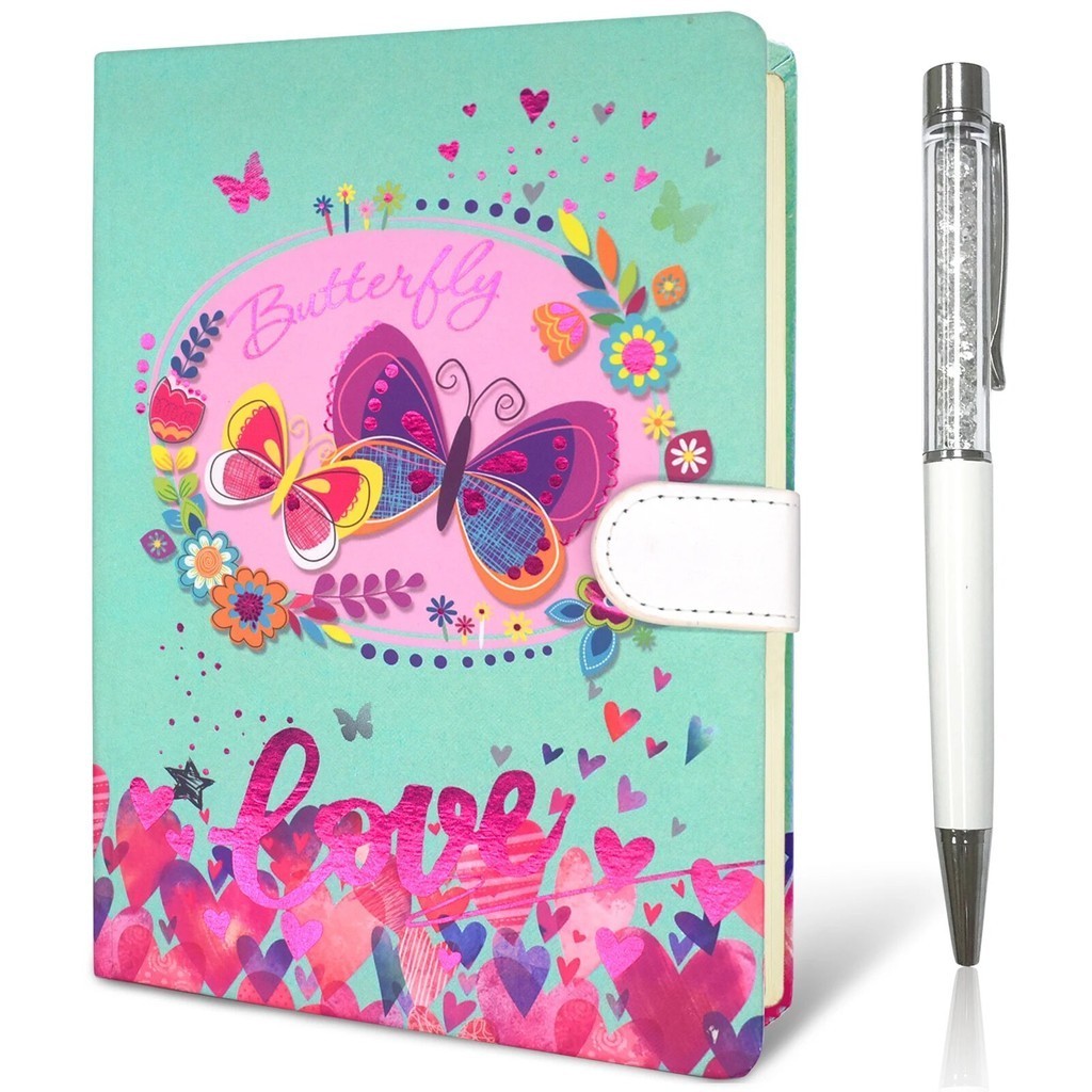 

A5 Journal for Girls Set - Gift for Teen, Kids - Diary with Magnetic Closure, 192 Pages for writing, Hardcover Lined Notebook