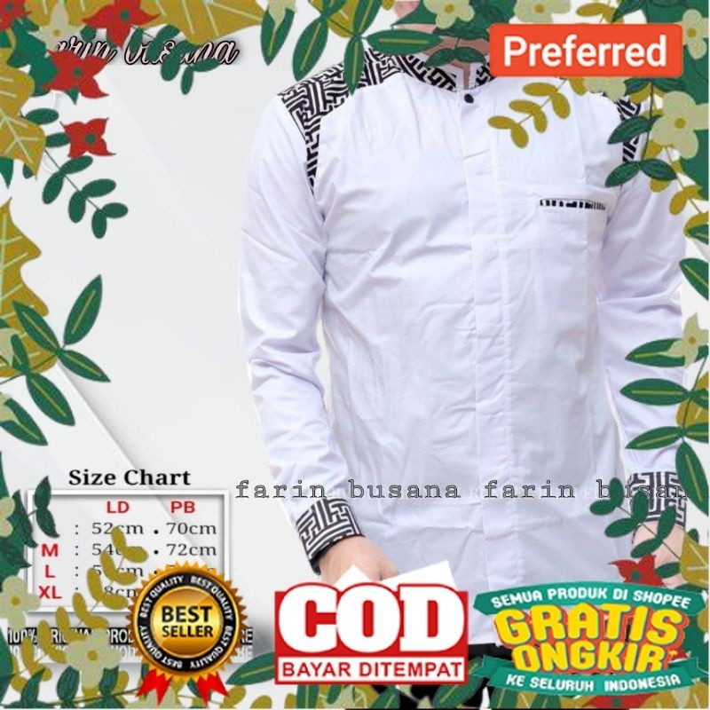 Koko Motif Araseo Batik Kemeja koko polos exclusive Koko elrumi Baju koko pria koko modern koko komb