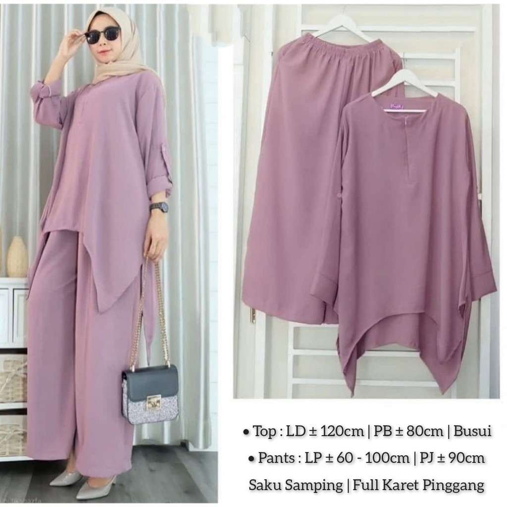 Givani.id - Nikka Set Jumbo / Stelan Wanita Kekinian / Setelan Wanita Kekinian / Setelan Wanita Jumb