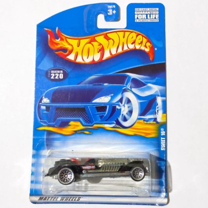 HW Hot Wheels Sweet 16 hitam body & base besi 2001 -DD24