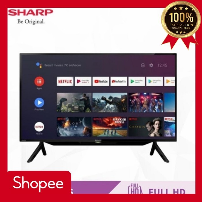 TV LED ANDROID SHARP 42in DIGITAL FULL HD NETFLIK YOUTUBE 1545
