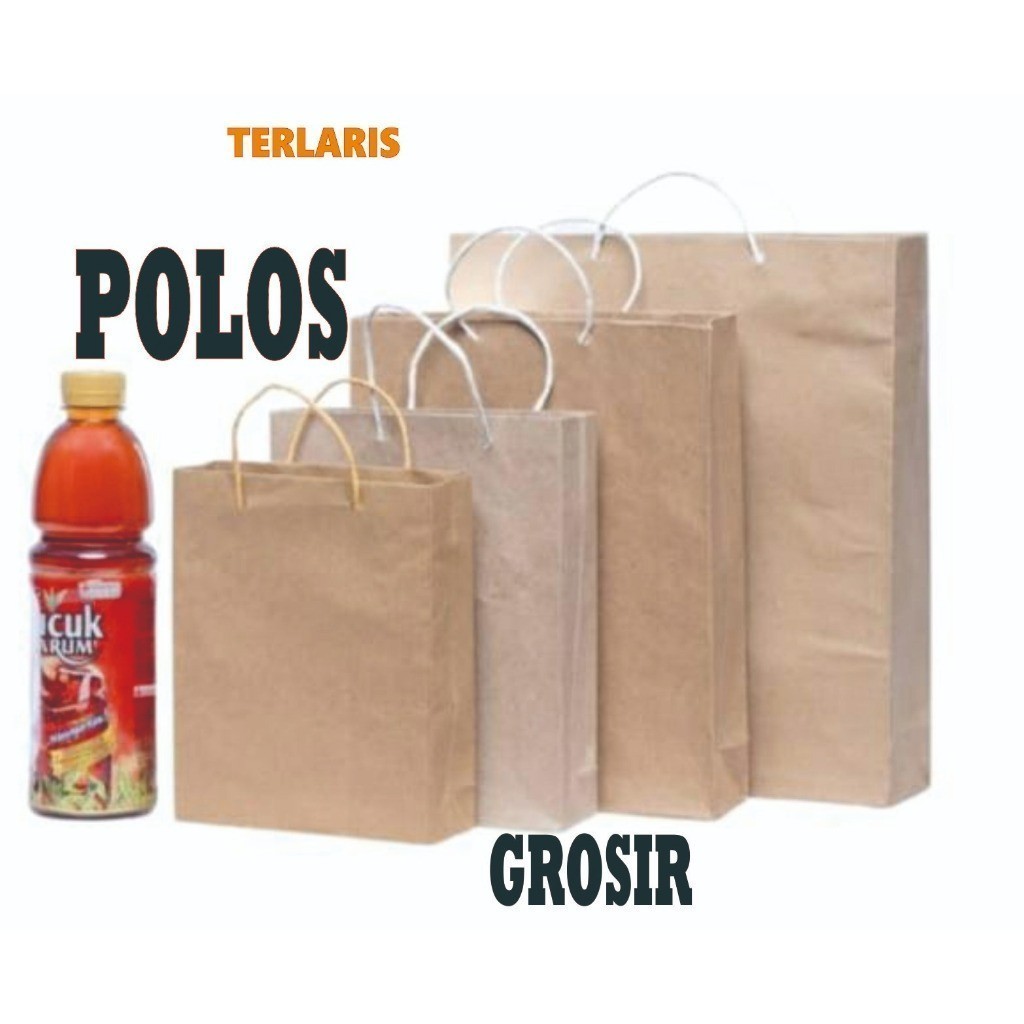 

[ALL SIZE] PAPER BAG POLOS / PAPERBAG JUMBO POLOS / TAS KERTAS PERNIKAHAN KADO