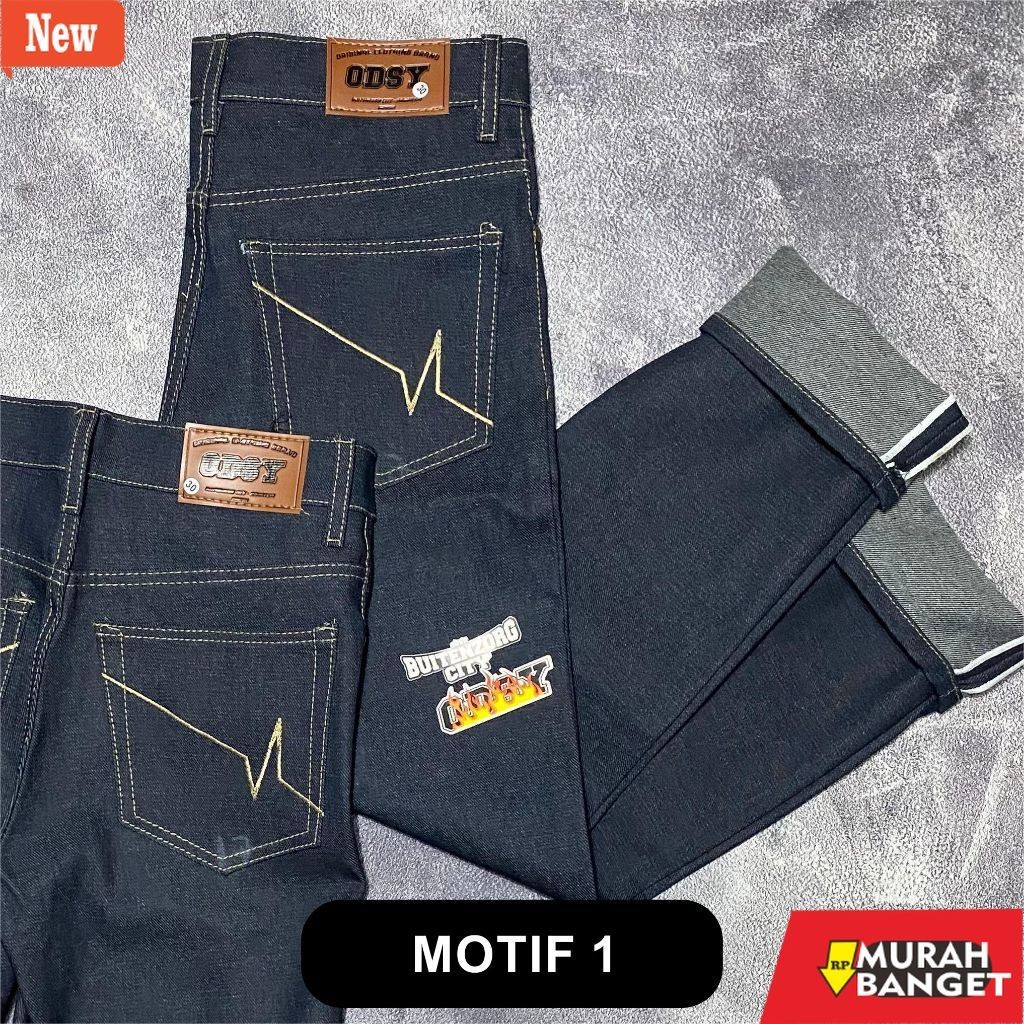 Celana denim pria- [TERMURAH] DENIM SELVEGDE/CELANA SELVEDGE/DENIM SELVEDGE 15OZ/BLACK INDIGO