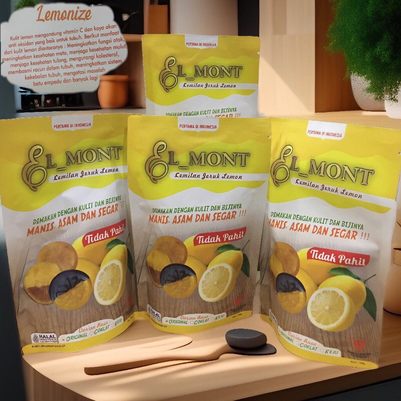 

Elmont Cemilan Jeruk Lemon 150gr ( Manis, Asam, Segar & Tidak Pahit ) Original