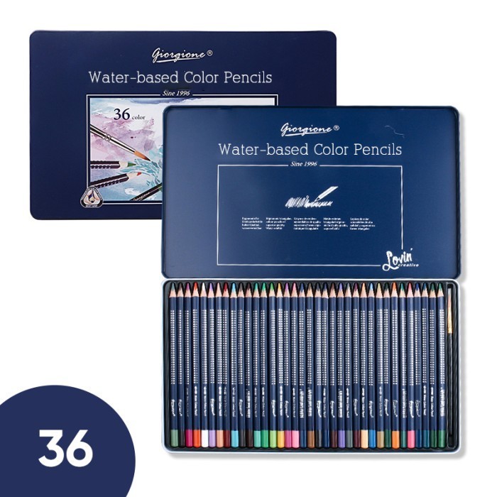 

Giorgione Watercolor Pensil Warna 12/24//36/48/72/120 Warnas G-SR - 12 warna