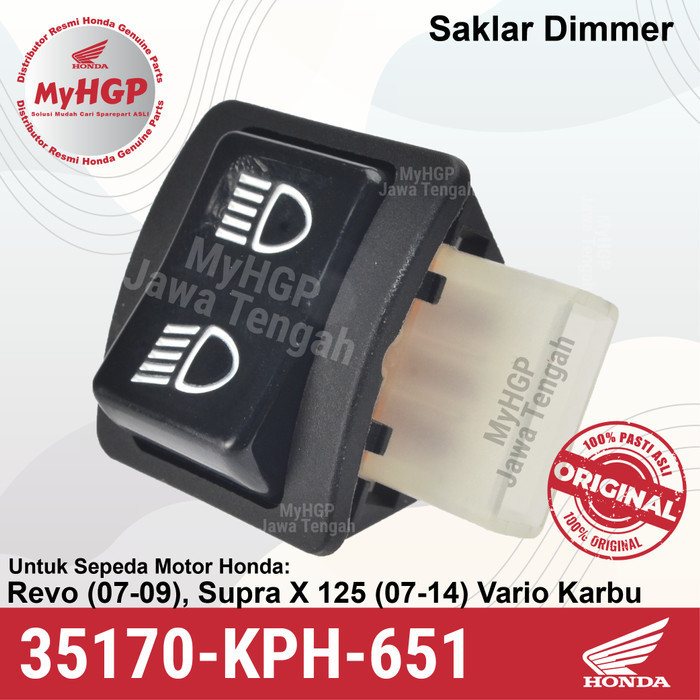 Saklar Switch Dimmer Supra X Vario Revo 35170-KPH-651 35170KPH651