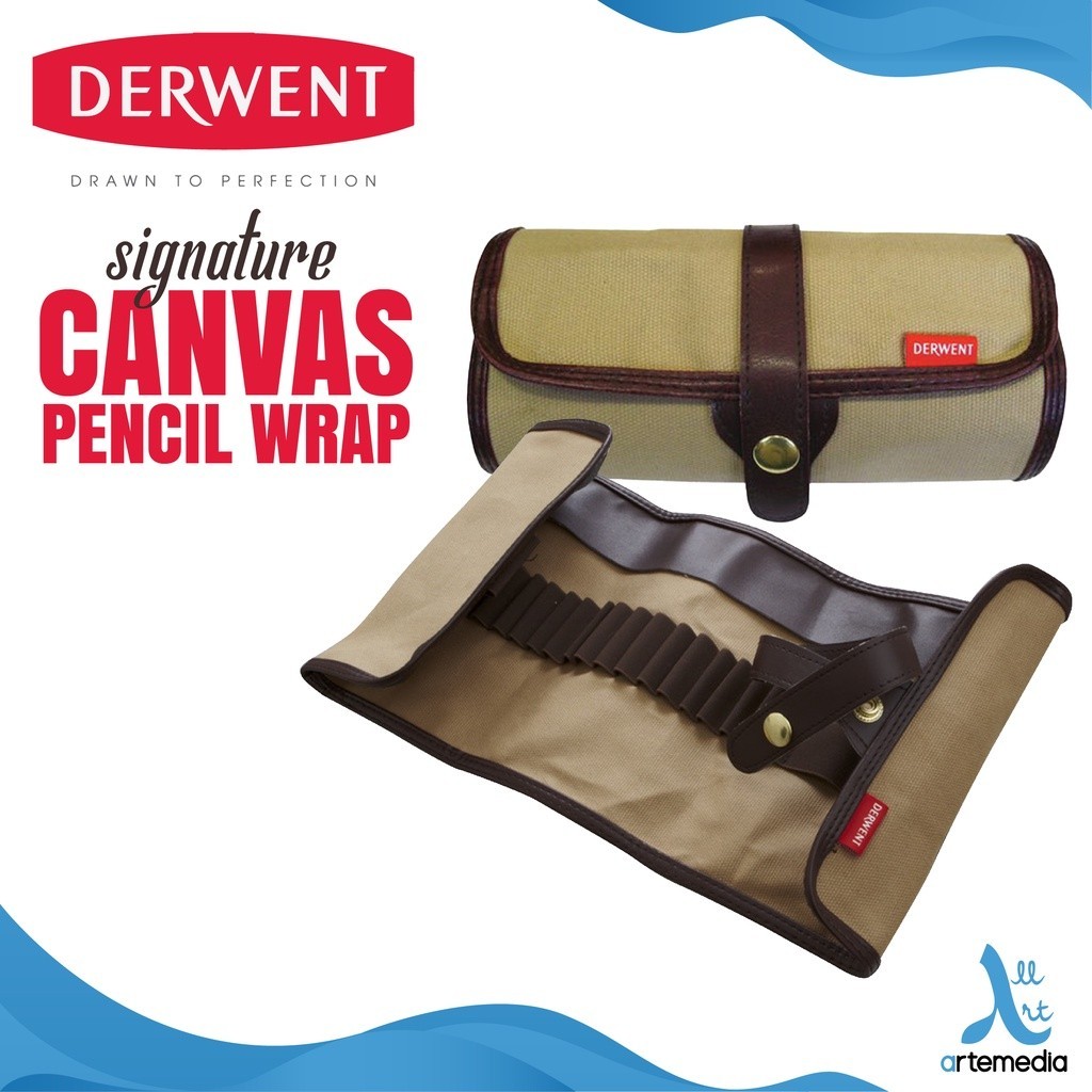 

Derwent Signature Canvas Pencil Wrap Tas Seni Tempat Pensil Warna