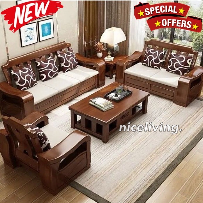Kursi tamu minimalis kayu jati jumbo terbaik kursi tamu modern terbaru Indonesian Furniture