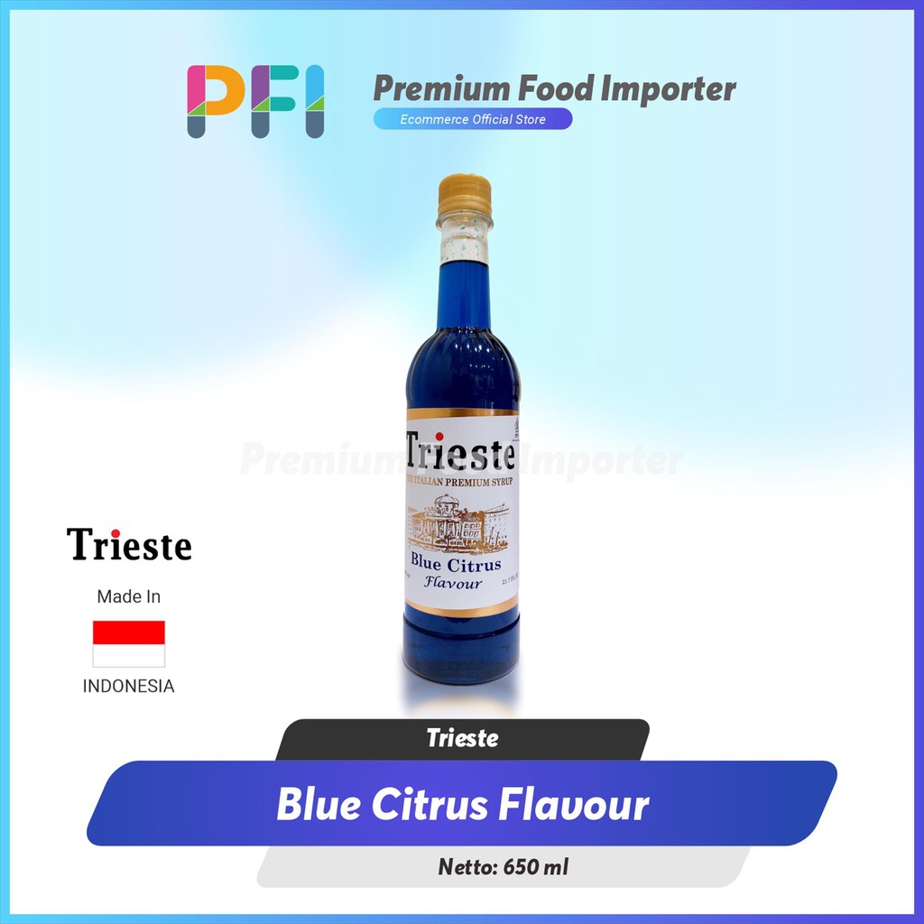 

Syrup Trieste Blue Citrus Flavour 650ml Sirup Blue Citrus