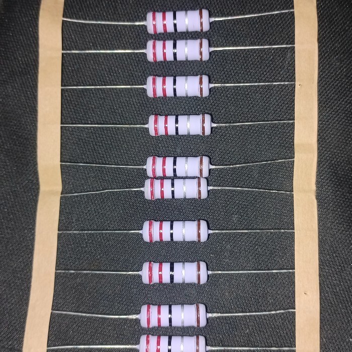 resistor 2R2 3w metal original japan 2,2R 2.2ohm 3 watt w 3watt 3wat F Fajar elektro 2