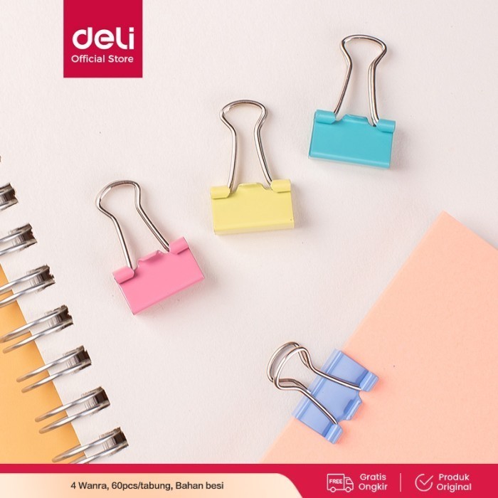 

BOBOMART X Deli E8556A Office Consumable/Binder Klip-Color Binder Clips 15mm