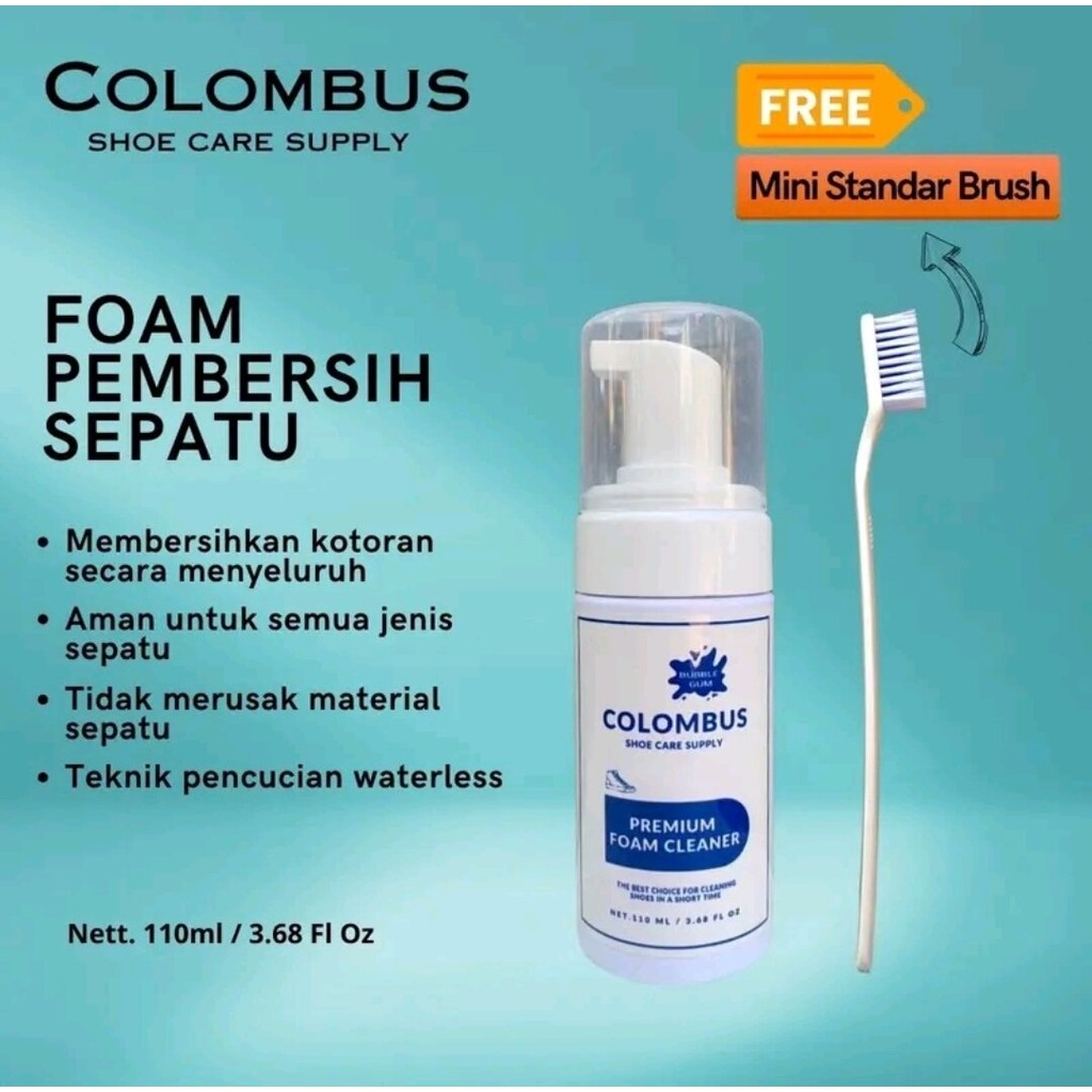 Terlaris | Pembersih Sepatu Instan - Foam Cleaner BubbleGum by Colombus (COD)