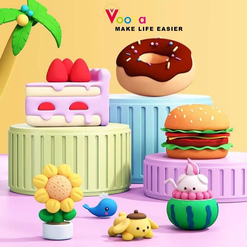 

VOOVA Clay Mainan/ Lilin Edukasi Anak/ Clay isi 12 Warna Mainan Edukasi/ Clay Lilin Karakter