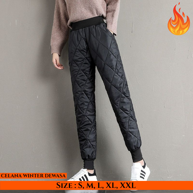 Celana Panjang Winter Dewasa Motif CATUR Murah