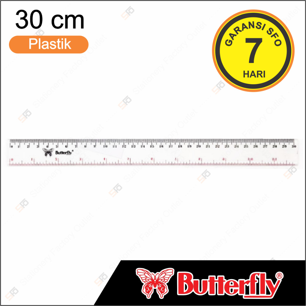 

Penggaris Butterfly 30cm - Codeline Stationery