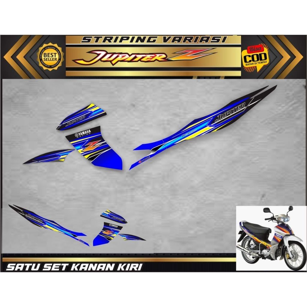 SETIKER/ SETIKER JUPITER Z STRIPING MOTOR JUPITER Z OLD MOTIF /STICKER