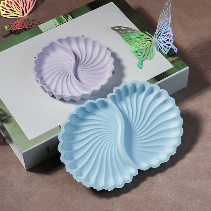 

Shell Dish Ornament Silicone Mold DIY Cement Gypsum Single and Double Ring Swing Table Resin Epoxy Mold Home Decoration Storage