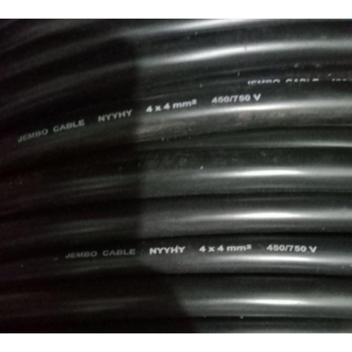 KABEL JEMBO NYYHY 4X4MM 4x4 MM JEMBO METERAN POTONGAN ECERAN