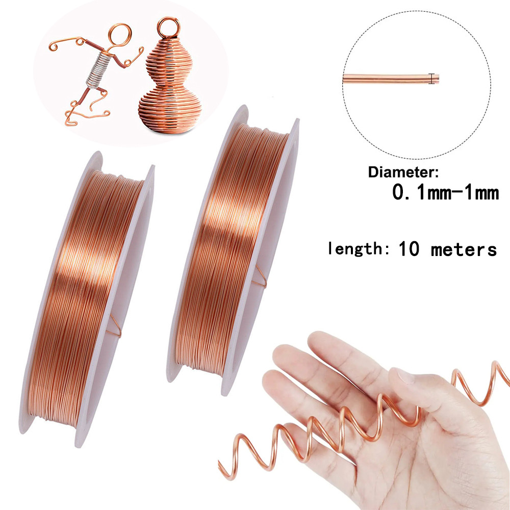 10M bare copper wire  pure copper wire T2 copper coil  conductive copper wire bare wire diameter 0.1