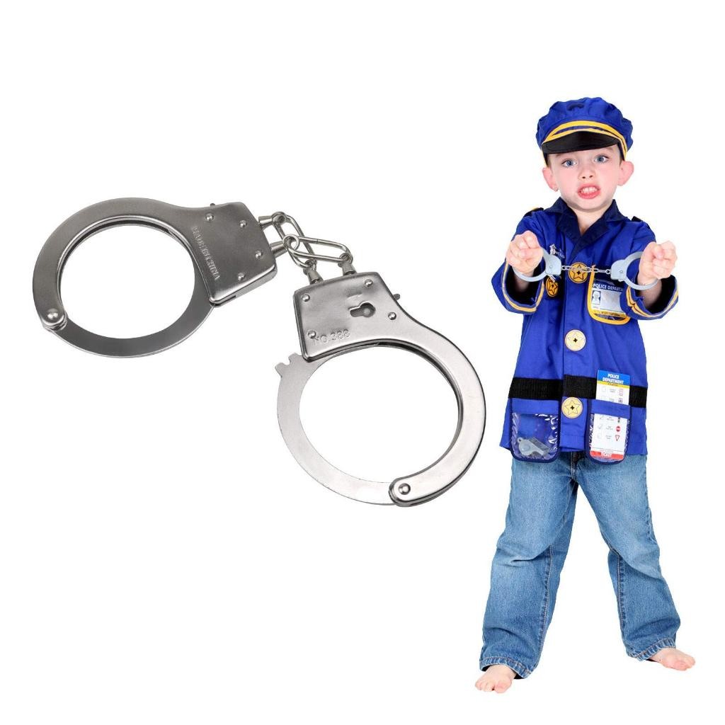 Borgol Tangan Stainless Handcuff  Kunci Mainan Prank