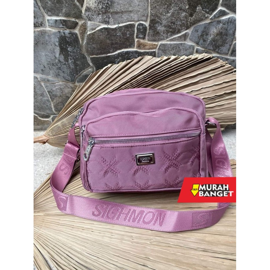 tas selempang wanita simple elegan Tas selempang Sighmon 00372 bahan Kanvas. Tas selempang wanita Im