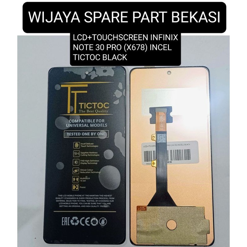 LCD TOUCHSCREEN INFINIX NOTE 3O PRO (X678) INCEL TICTOC BLACK