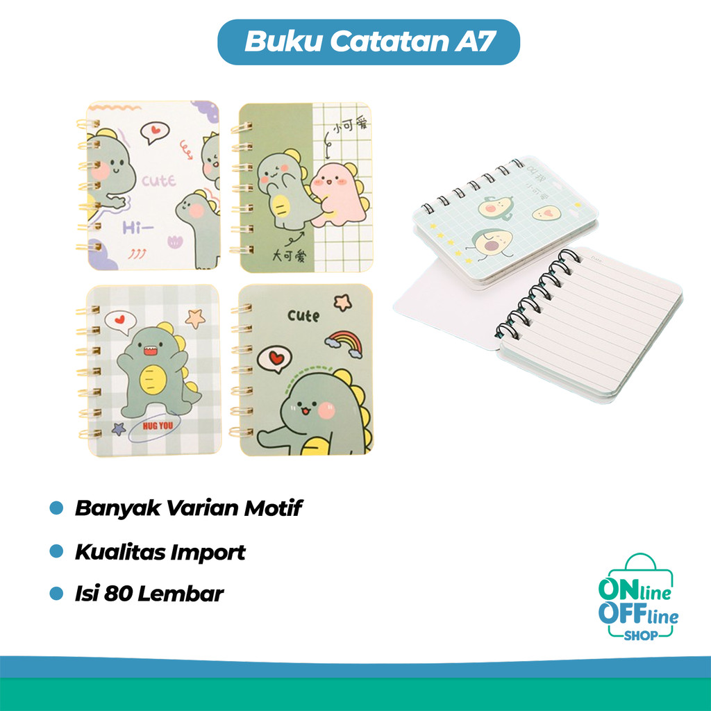 

Buku Catatan A7 Memo Spiral Buku Tulis Mini Binder Kertas Mini Notebook Ring Motif 1025