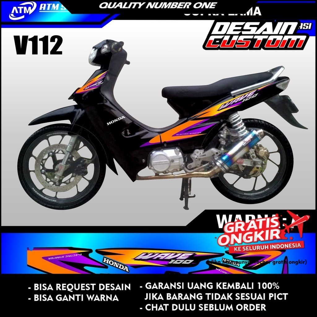 Stiker striping variasi honda supra lama, supra fit lama