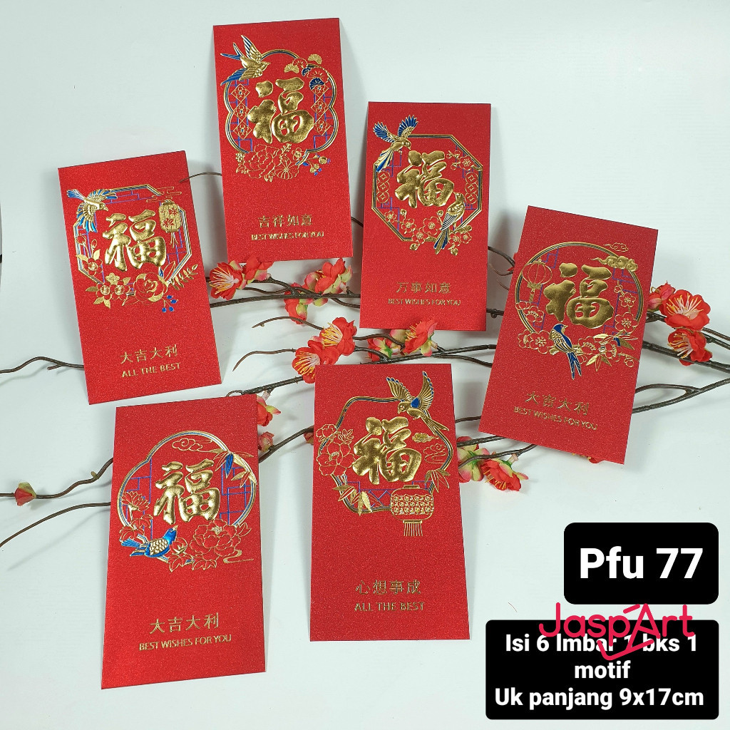 

DISKON..! ANGPAO PANJANG IMLEK FU FUK BENTUK DOMPET HONGBAO FU ANGPAO MERAH FPD viral.in