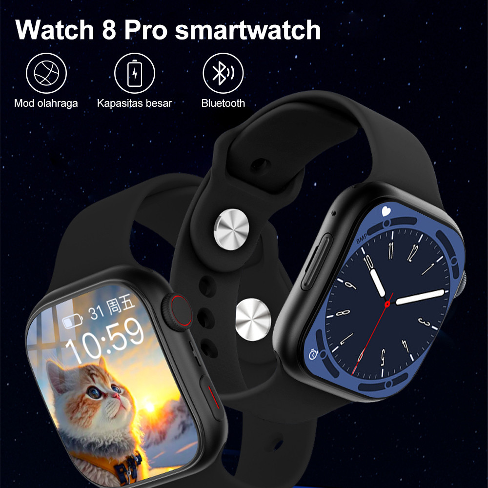 Jantung Tekanan Darah SmartWatch 8 Pro Series 8 Bisa Monitor Bracelet Fitness Watch Skytime