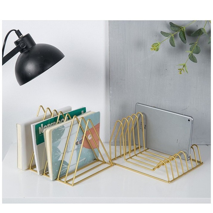 

PROMO!! -Sekat / Pembatas Buku Minimalis - Triangle Book Shelf - Putih