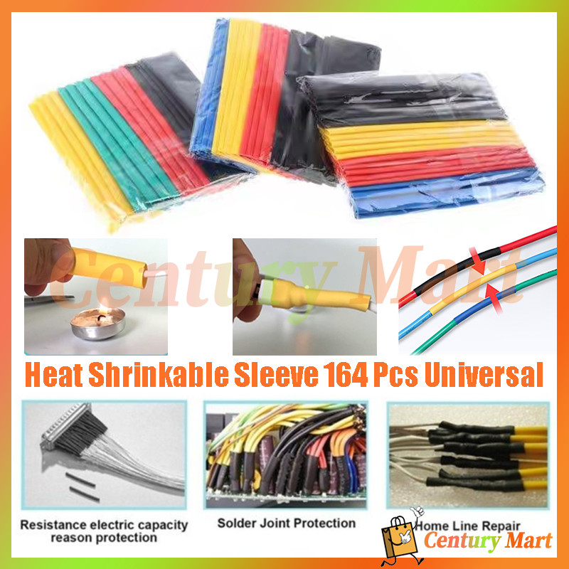 164pcs Heat Shrink Tube Selang Bakar Kabel Isolasi Bakar/Isolasi Bakar Kabel/Selang Bakar Warna Warn