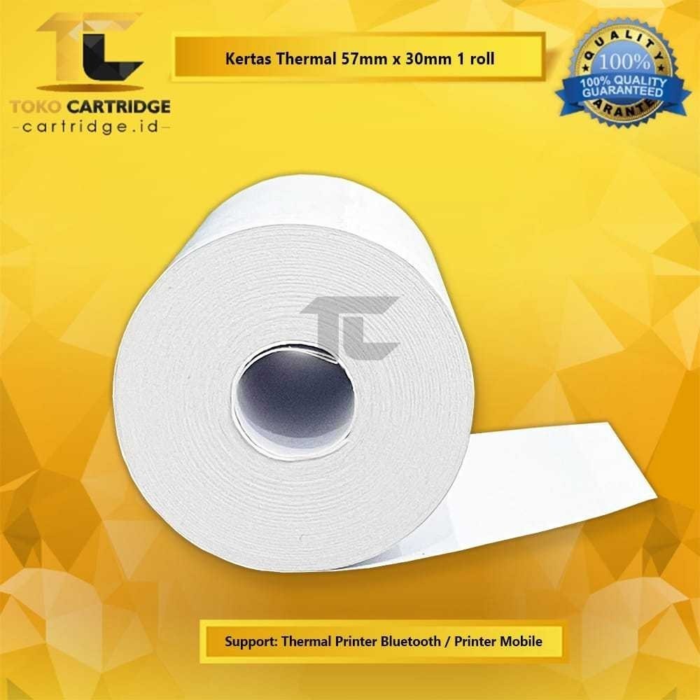 

Kertas Thermal Coreless 57mm x 30mm Printer 58 mm Struk Kasir Paper Thermal