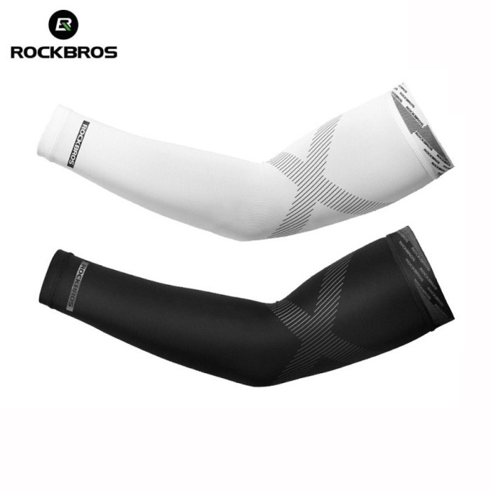 manset ROCKBROS XT022 arm sleeve anti uv lari bike fishing hiking run - XT022W white, XL