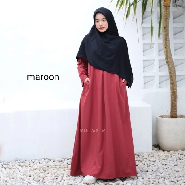 Basic Dress Gamis Daily | MINIMSLM - clay, XS